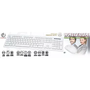 Rebeltec draadloze toetsenbord- en muisset Biae Whiterun