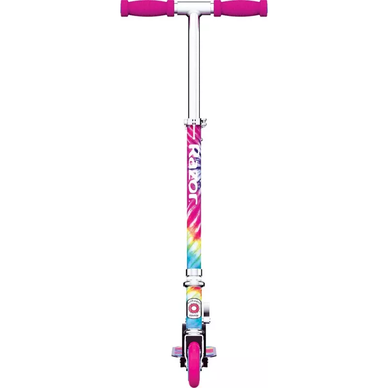 Kinderstep Razor A Tie-Dye — opvouwbare 2-wiel aluminium step, verstelbaar stuur, ABEC-5, max. belasting 65 kg