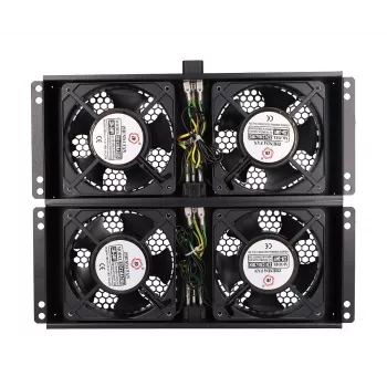 Koelventilator Extralink EX.8673 4-weg ventilatorunit voor staande kasten 2 m kabel EU-stekker