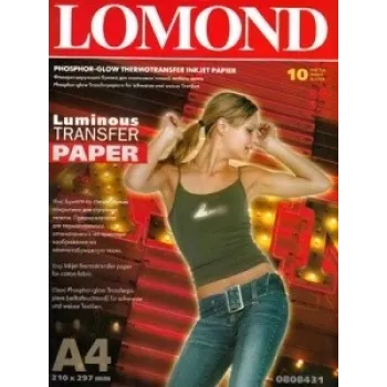 Lomond thermotransfer-inktjetpapier A4, 10 vel, fluorescerend