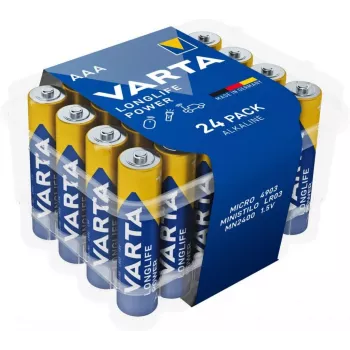Alkaline-batterijpack Varta AAA (R3) Longlife Power — 24 stuks