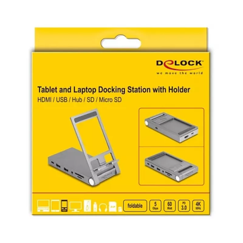 Dockingstation DeLOCK 88199 4K met houder