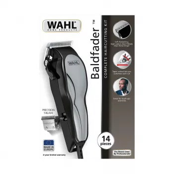 Haartrimmer Wahl 20107.0460 Baldfader — bedrade AC-trimmer, 6 lengtestanden, 1–13 mm, 45 mm snijkopbreedte, Zwart/chroom