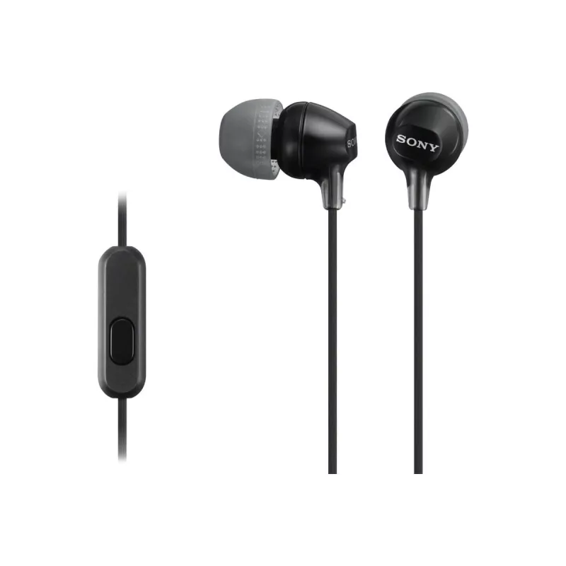 Sony MDR-EX15AP, bedraad, 8 - 22000 Hz, gesprekken/muziek, 3 g, headset, zwart