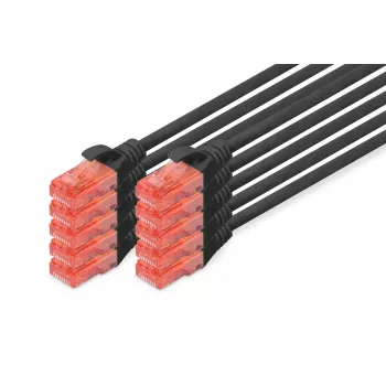 Netwerkkabel Digitus CAT 6 U/UTP 0,5m RJ-45 zwart