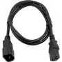 Netverlengkabel Omnitronic 30235104, 3×0,75 mm², 1 m, zwart