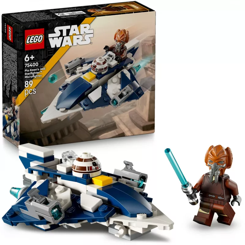 LEGO Microfighter Star Wars Plo Koons Jedi Starfighter 75400 — 89 onderdelen, 1 minifiguur, leeftijd 6+