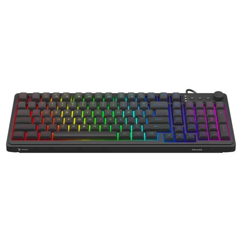 Savio Galaxis gaming-toetsenbord USB QWERTY US Engels zwart