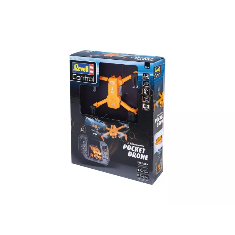 RC-quadrocopter REVELL Pocket Drone 23810 — 2,4 GHz, 4-kanaals afstandsbediening