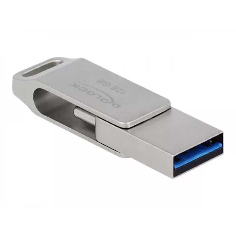 USB-flashstation DeLOCK 128 GB USB-C Type-A draaibaar model