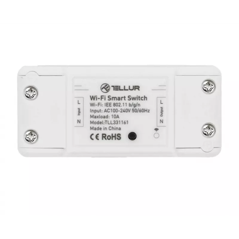 Inline WiFi Switch Tellur TLL331161 2200W — slimme inline-relais voor lampen en apparaten