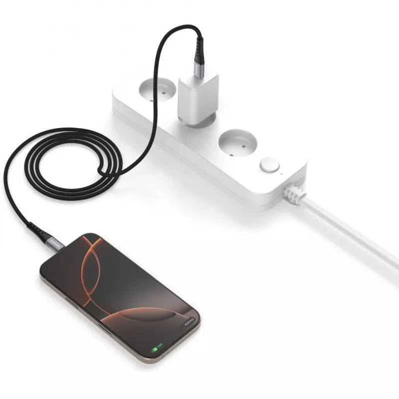 USB-kabel 4smarts 541454 1,5 m USB-C zwart
