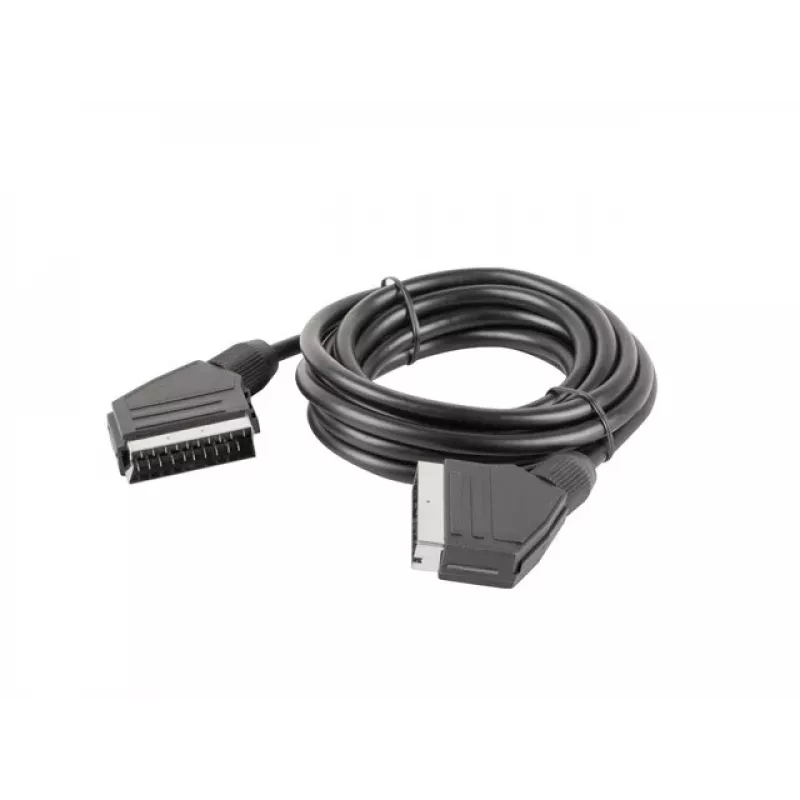Lanberg CA-EUEU-10CC-0018-BK SCART-kabel, SCART naar SCART 21-pins, 1,8 m, zwart