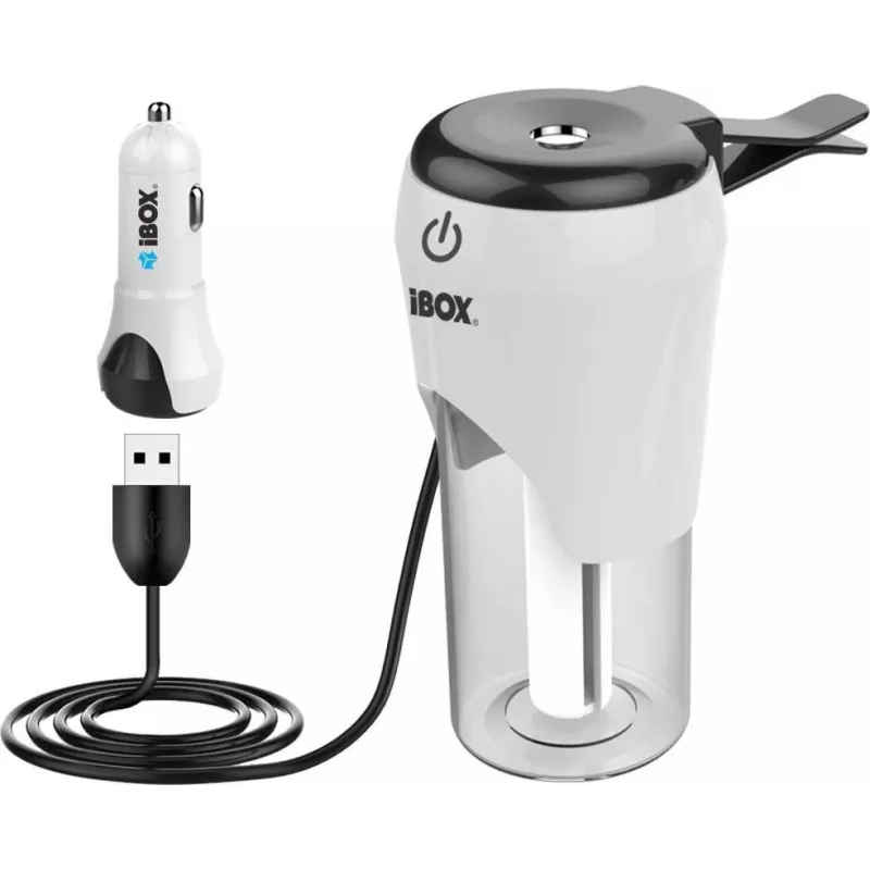 iBox ICCH-01 auto-USB-oplader met luchtbevochtiger en aromadiffuser