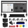 Ergo Office bureau-scheidingswand / organizer, max. belasting 10 kg, whiteboard, breedte 1116 mm, zwart, ER-301 B