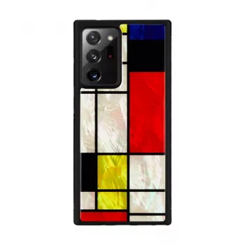 Hoesje iKins voor Samsung Galaxy Note 20 Ultra — Mondrian zwart