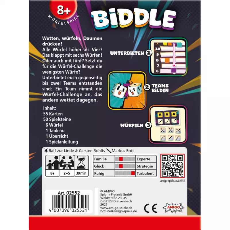 Biddle, dobbelspel