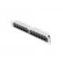Patchpanel LANBERG PPU6-9012-S, 12-poorts Cat6, metaal, grijs