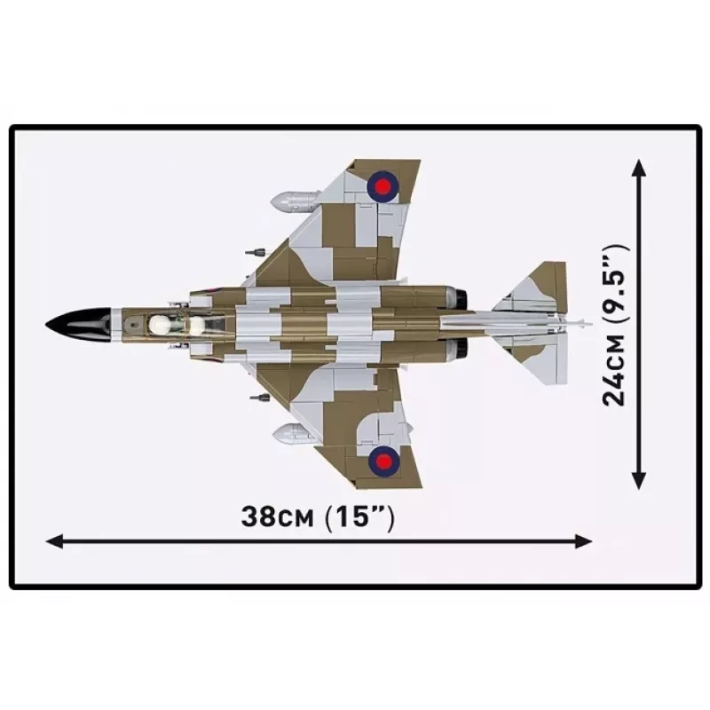 Cobi Blocks F-4M Phantom II militair vliegtuigmodel, 728-delige constructieset