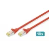 Digitus DK-1644-A-020-R-10 CAT 6A S/FTP patchkabel 2 m, rood, 10-pack