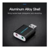 Vention USB externe geluidskaart zwart metaal Type