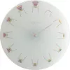 NeXtime klok 8809 Chair, Ø30 cm, wand, wit/meerkleurig