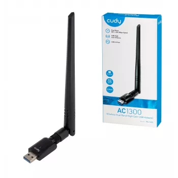 Netwerkkaart Cudy WU1400 WLAN 867 Mbit/s USB dualband Wi-Fi 5