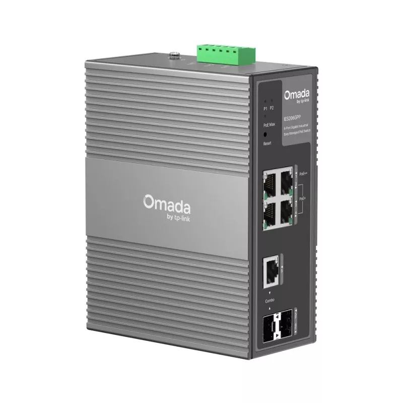 TP-Link IES206GPP netwerkswitch managed Gigabit Ethernet (10/100/1000) Power over Ethernet (PoE) zwart