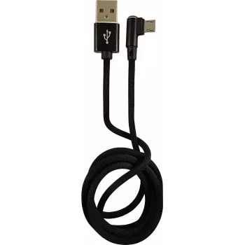 LC-POWER kabel USB-Micro-1M-2 1 m zwart, USB-A naar micro-USB (LC-C-USB-MICRO-1M-2)