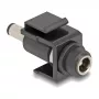 DeLOCK Keystone-module DC 5,5 x 2,5 mm bus naar DC 5,5 x 2,1 mm stekker zwart