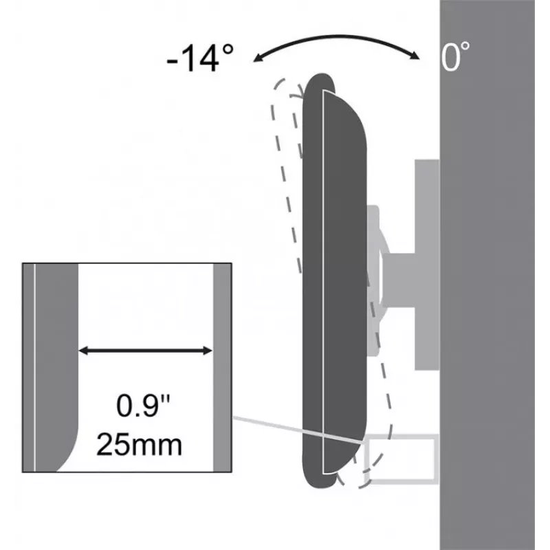 Sbox PLB-3422T kantelbare flatscreen-LED-tv-steun 23-43 35kg