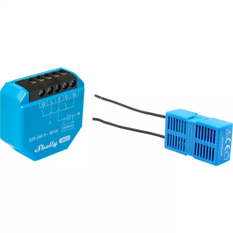 WLAN-verlichtingscontroller Shelly Shelly_1L_Gen3 — 1-kanaals module zonder nulleider, 220–240 V, WLAN/Bluetooth, 802.11 b/g/n