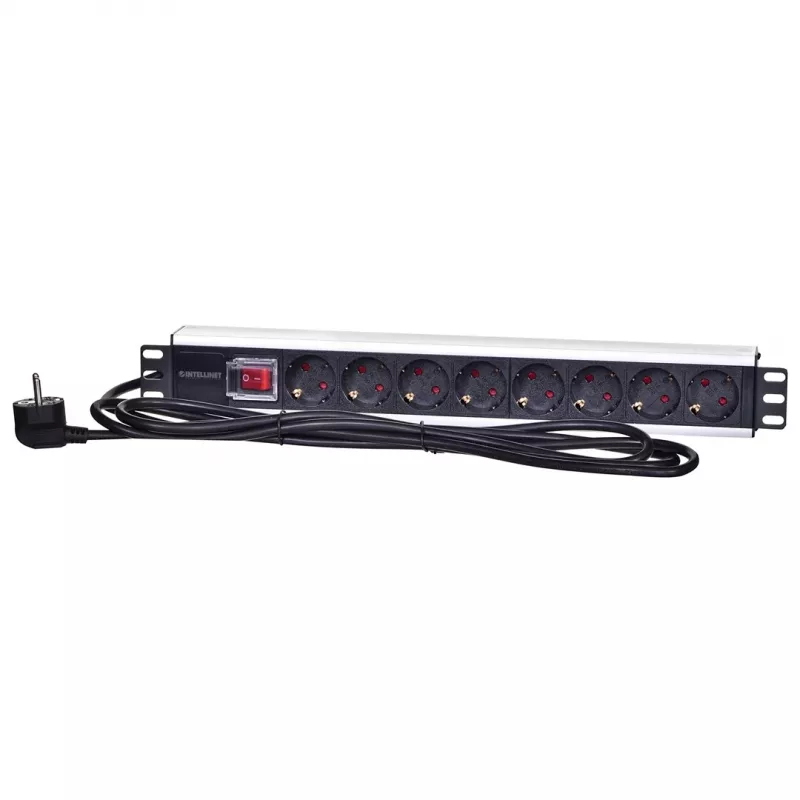 Stekkerdoos rackmount Intellinet 19 inch 8-voudig Duitse uitvoering