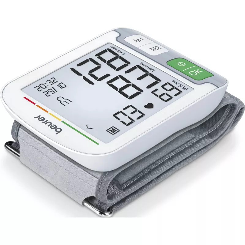 Beurer BC 51 bloeddrukmeter voor de pols, wit/grijs