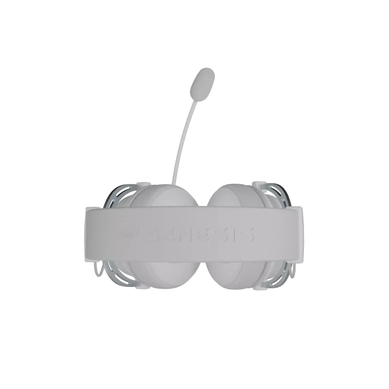 Bedrade hoofdtelefoon Genesis Toron 531 wit met microfoon, lichtgewicht on-ear-ontwerp