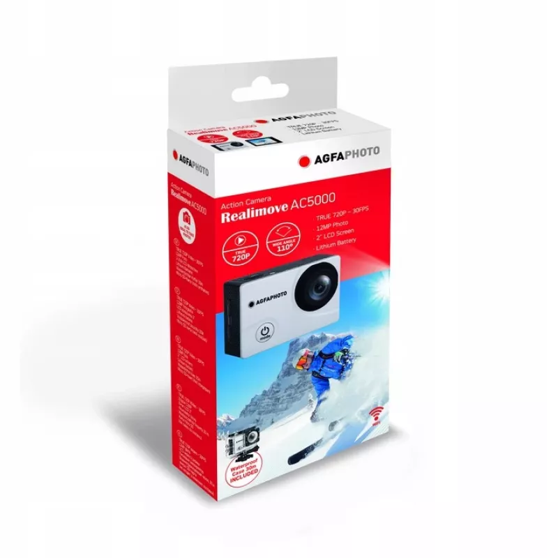 Actiesportcamera AgfaPhoto Realimove AC5000 12 MP Full HD Wi-Fi