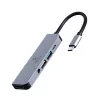 Gembird A-CM-COMBO5-02 laptop-dock/poortreplicator bekabeld USB 3.2 Gen 1 (3.1 Gen 1) Type-C zilver