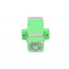 Glasvezeladapter Extralink SC/APC singlemode simplex met transparante stofkappen, groen