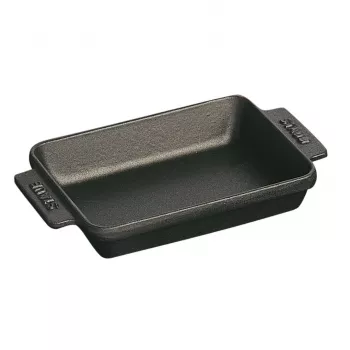Rechthoekige mini-backplate stof 250 ml, zwart