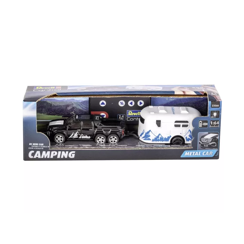 RC-auto met caravan REVELL 23566 — op afstandsbediening mini-model, batterijgevoed, speelgoedvoertuig