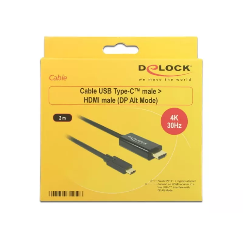 Videokabel-adapter DeLOCK 85259 USB Type-C naar HDMI 2 m zwart