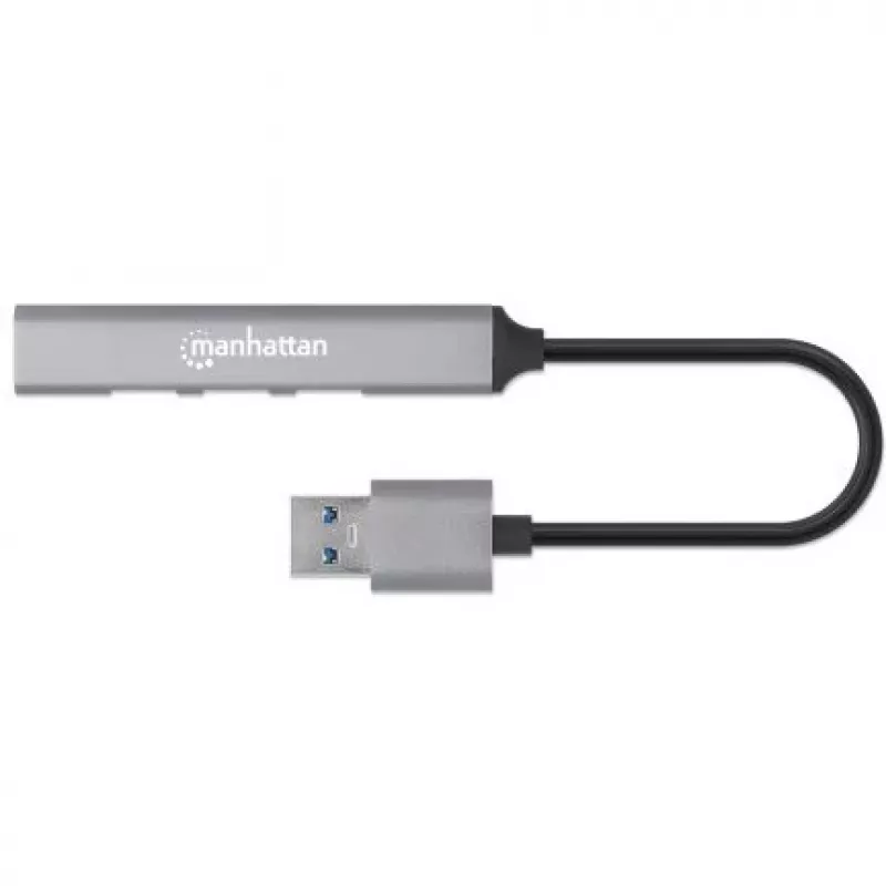 Manhattan USB-A 4-poorts hub, 4x USB-A-poorten (1x 5 Gbps USB 3.2 Gen1…