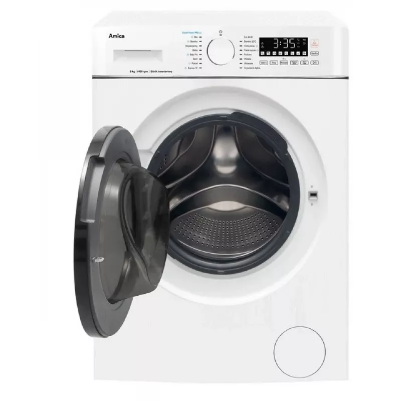 Wasmachine Amica capaciteit 8 kg, energieklasse A, 1400 t/min, 16 programma's, wit