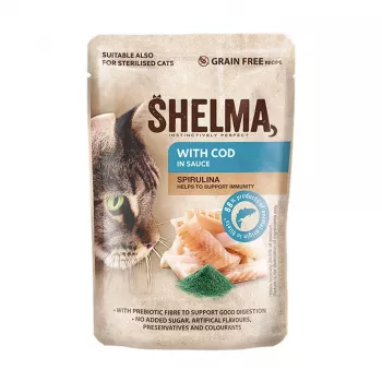 SHELMA met kabeljauw in saus - nassfutter voor katten - 85 g