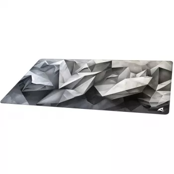 Gaming-muismat Sharkoon SKILLER SGP40 D17, abstract kristalontwerp, grijs/wit, 1000 x 500 mm