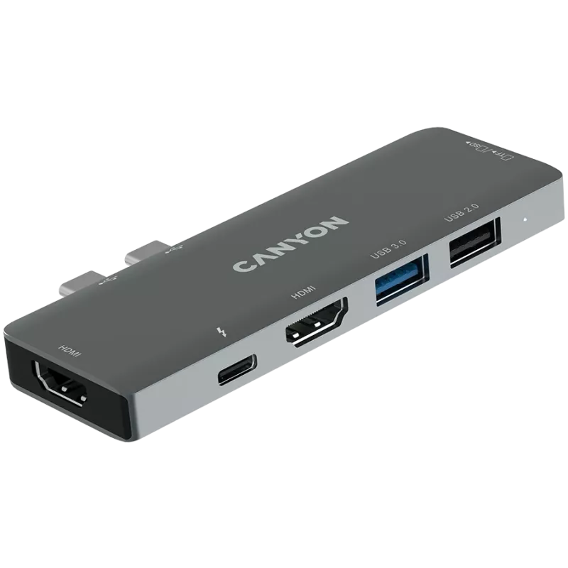 Canyon DS-5 USB 2.0 Type-C grijs SD-kaartlezer 60 Hz
