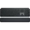 Logitech MX Keys S 920-011589 draadloos toetsenbord op volledige grootte, Bluetooth LE / Logi Bolt, verlicht, oplaadbaar via USB-C, QWERTY US International, met polssteun, grafiet