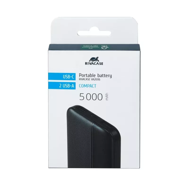 Powerbank USB 5000MAH/VA2006 zwart Rivacase