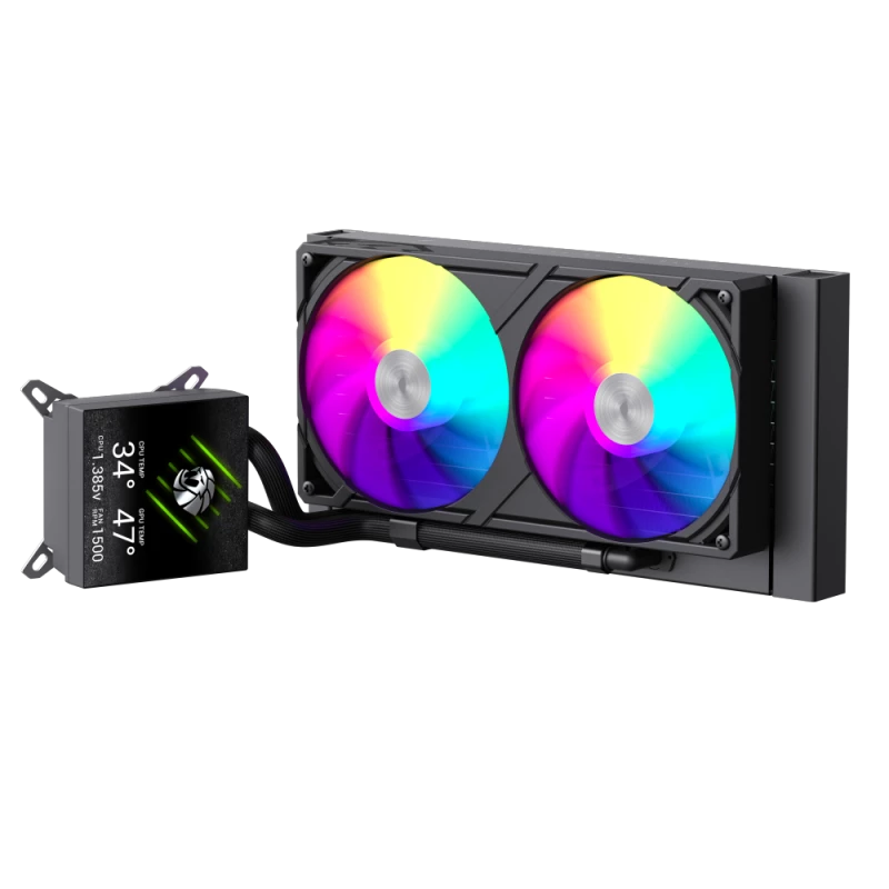Gamemax CPU-vloeistofkoeler | GLACIER 240 LCD BK | Intel, AMD