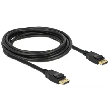 Delock - DisplayPort-kabel - DisplayPort (M) naar DisplayPort (M) - 3 m - vergrendeld - zwart
